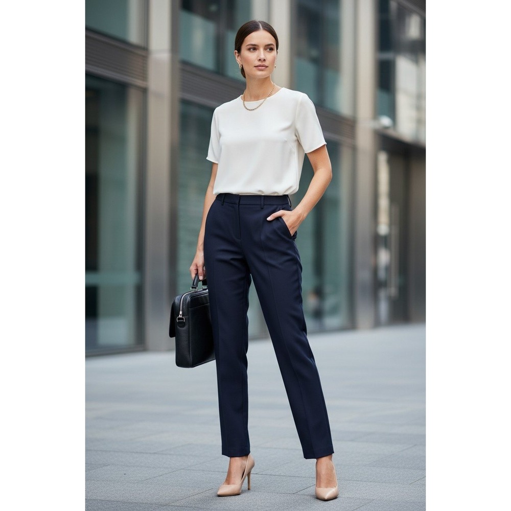 Petite Principle Navy Blue Straight Leg Dress Pants Petite Small NWT / NWOT